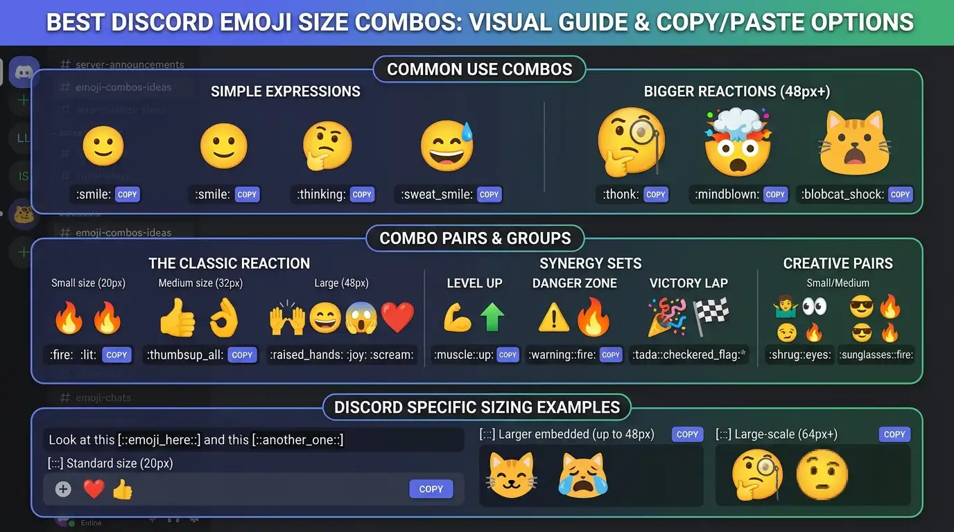 Best Discord emoji size combos copy & paste