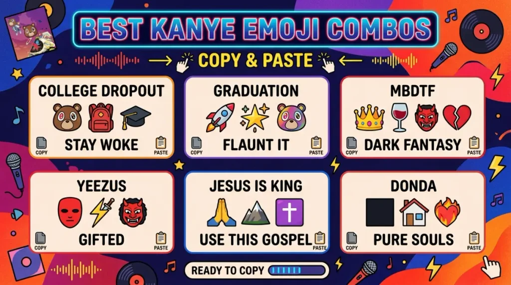 Best Kanye Emoji combos copy & paste