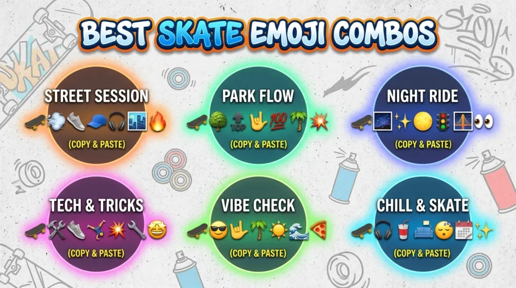 Best skate emoji combos copy & paste