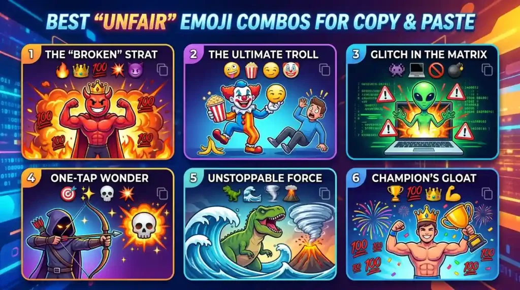 Best Unfair Emoji combos copy & paste