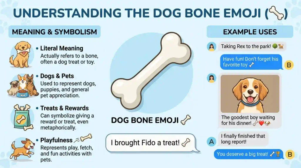 Dog Bone Emoji Meaning and Example