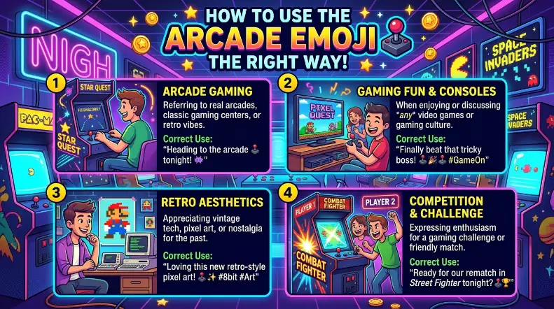How to use arcade emoji the right way