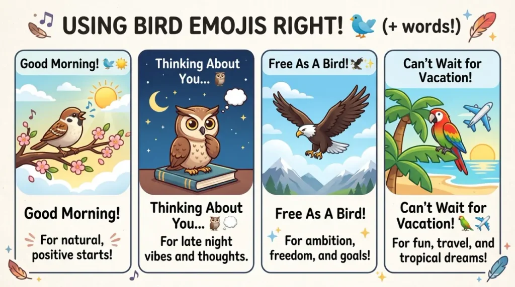 How to use bird emoji the right way