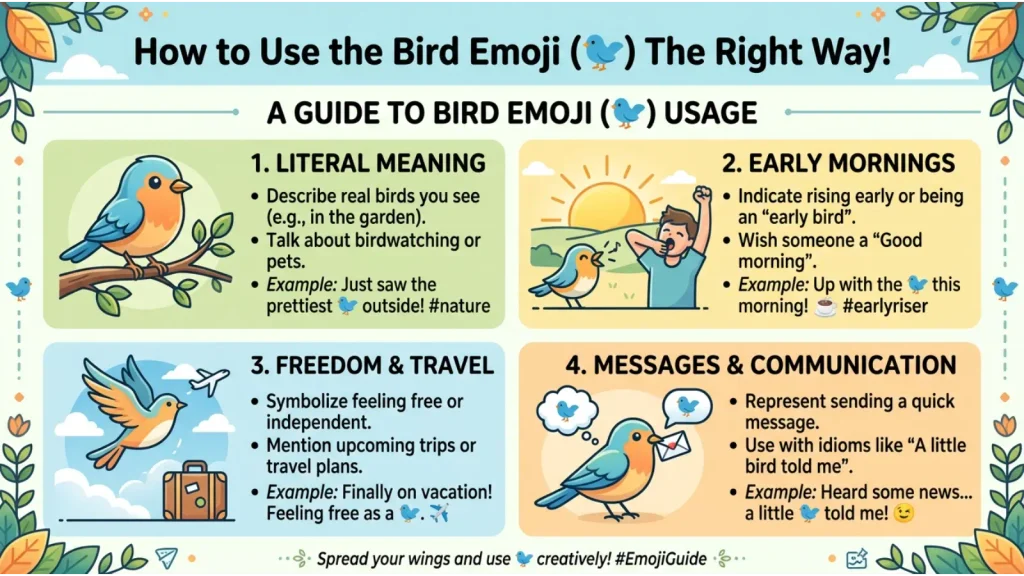 How to use bird emoji the right way