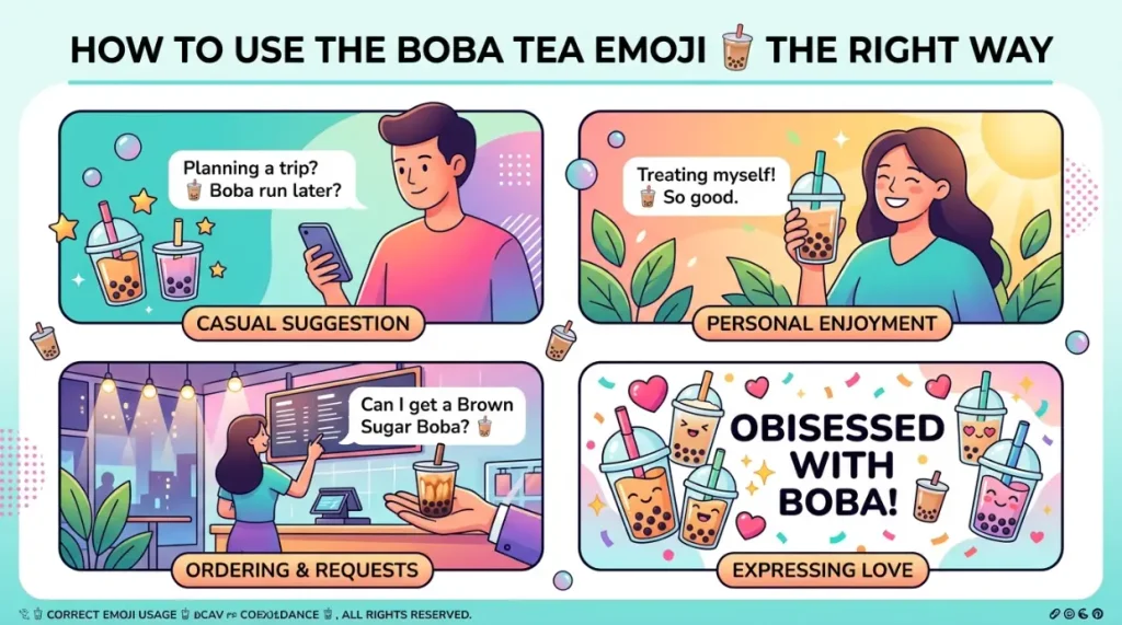 How to use Boba Tea Emoji the right way