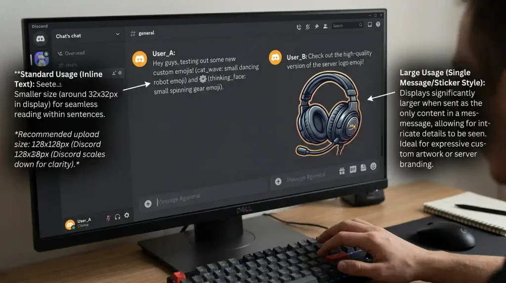 How to use Discord emoji size the right way