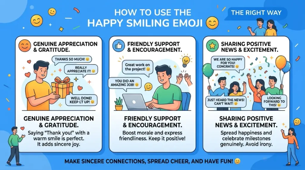 How to use Happy Smiling Emoji the right way