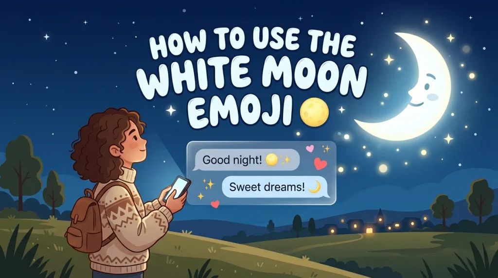 How to use White Moon Emoji the right way