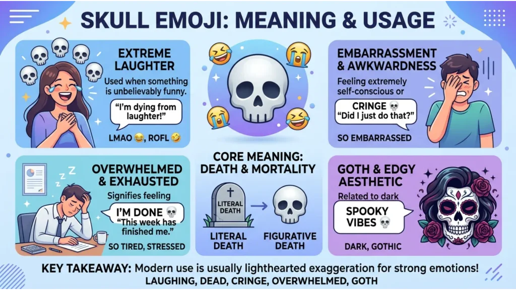Skull Emoji  Meaning & Example