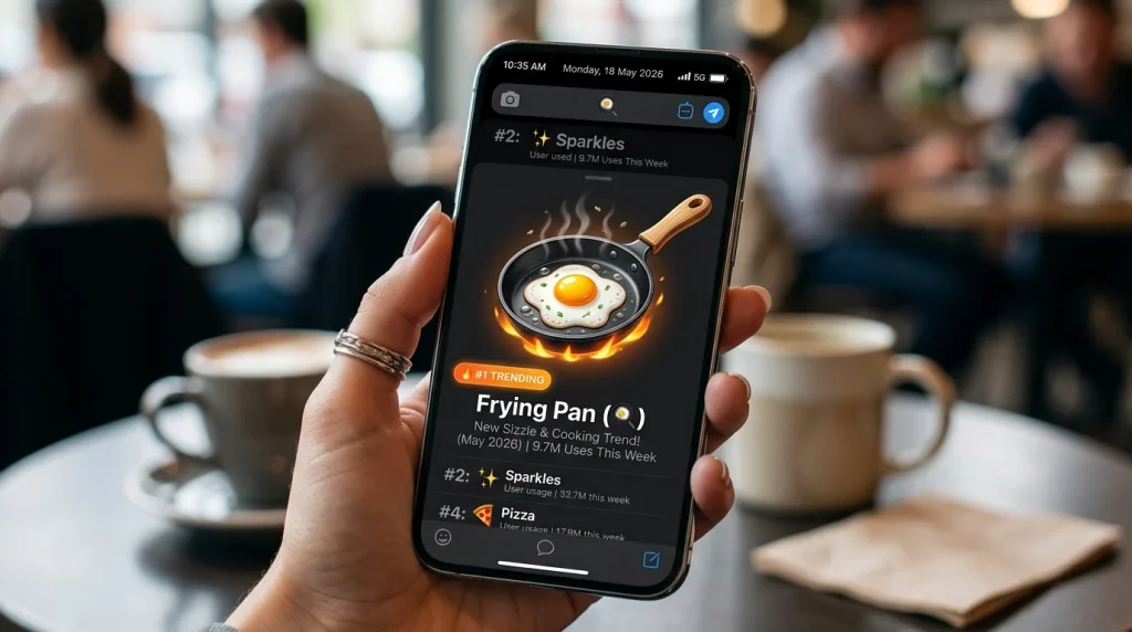 Trending frying pan emoji in 2026