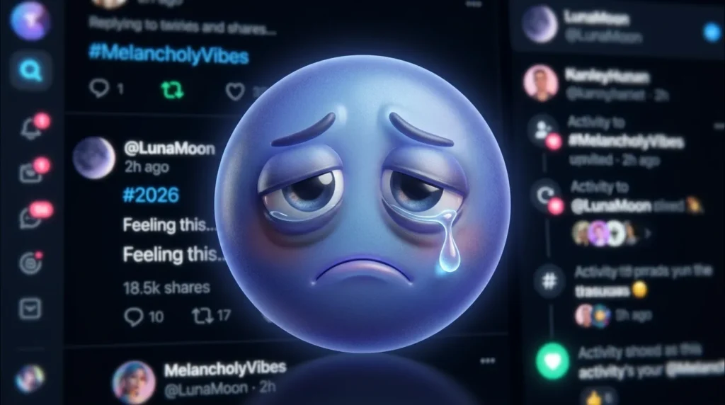 Trending Melancholy Emoji in 2026