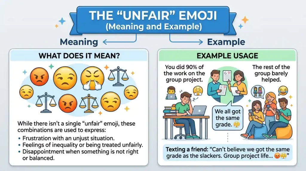 Unfair Emoji (Meaning and Example)