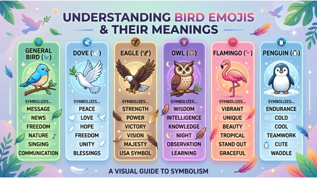 What do bird emoji mean