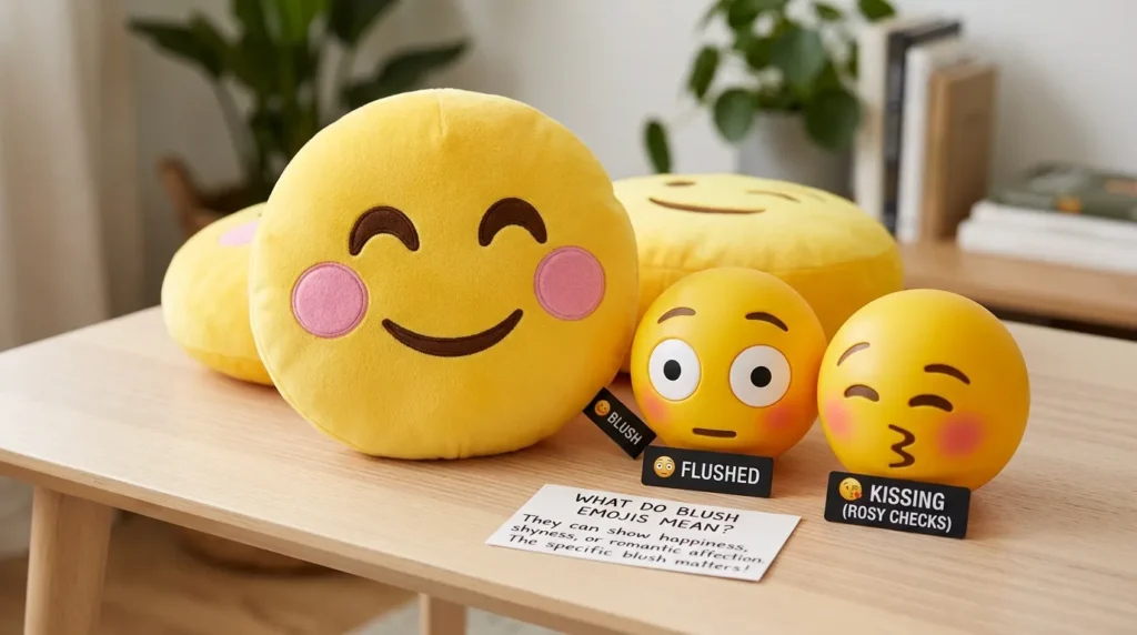 What do blush emoji mean