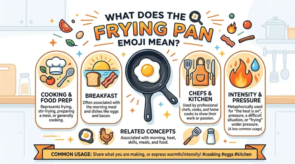 What do frying pan emoji mean