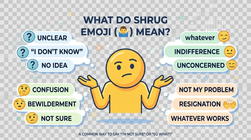 What do shrug emoji png mean