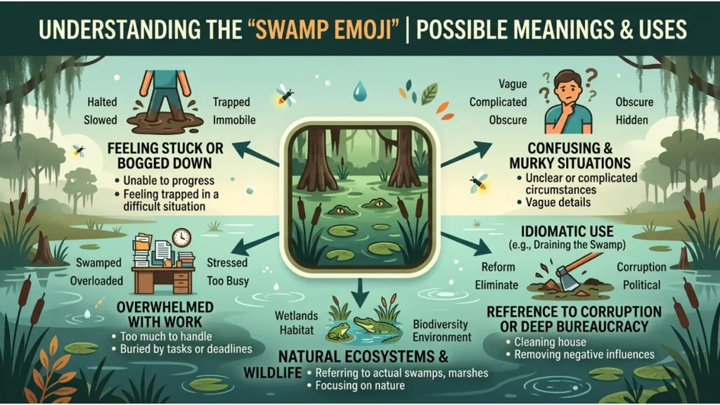 What do swamp emoji mean
