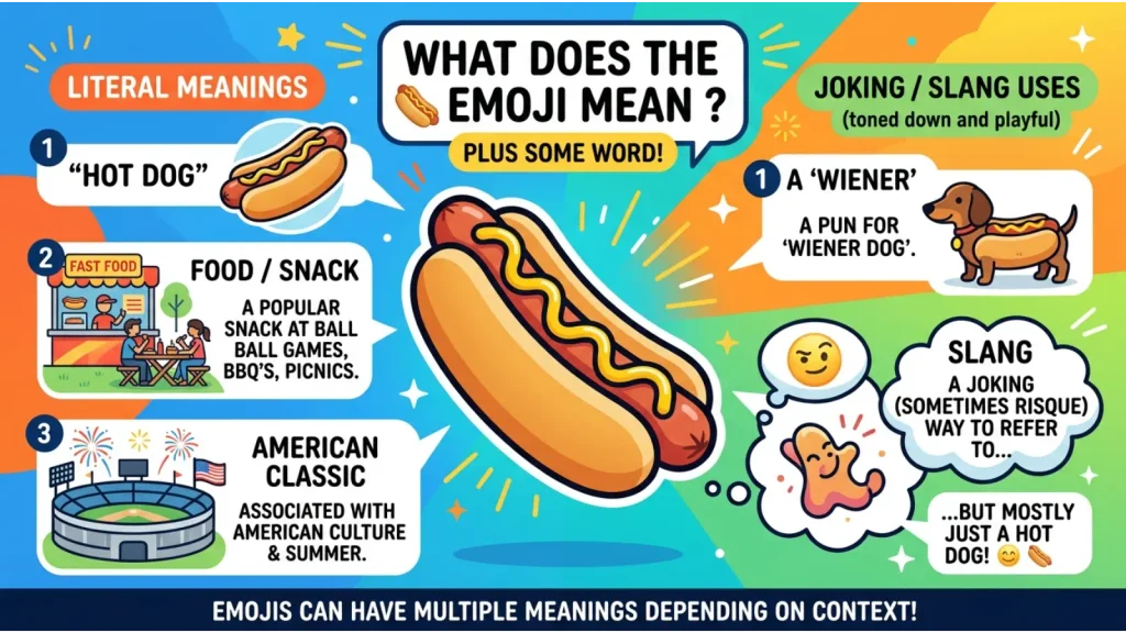 What does the wiener emoji mean