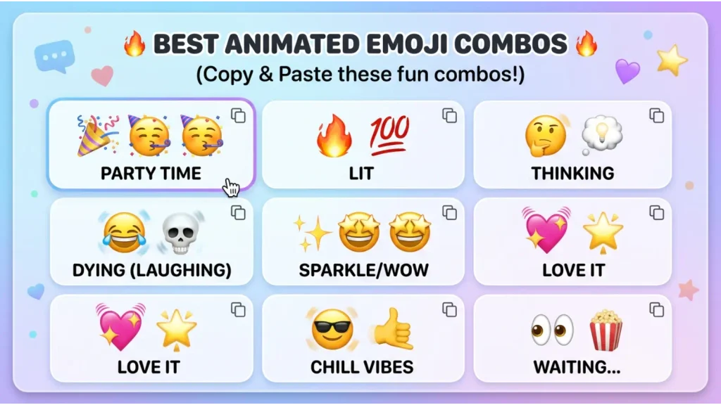 Best Animated Emoji Combos Copy & Paste