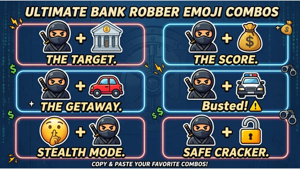 Best Bank Robber Emoji Combos  Copy & Paste