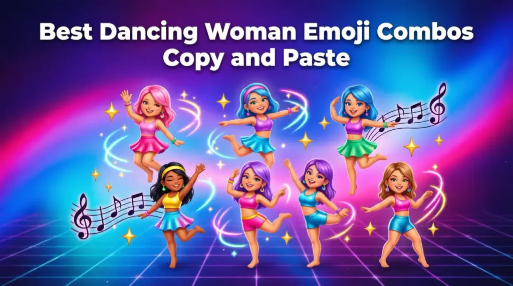 Best dancing woman emoji combos copy and paste