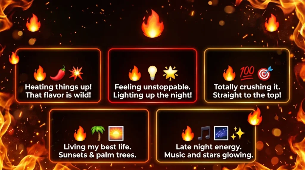 Best flame emoji combos copy & paste