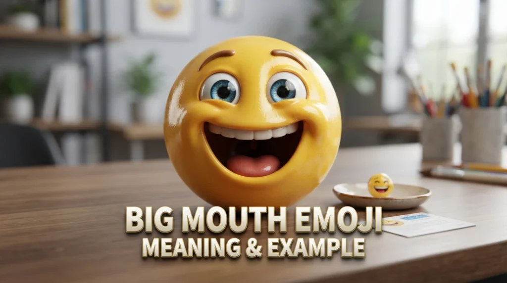 Big Mouth Emoji Meaning & Example