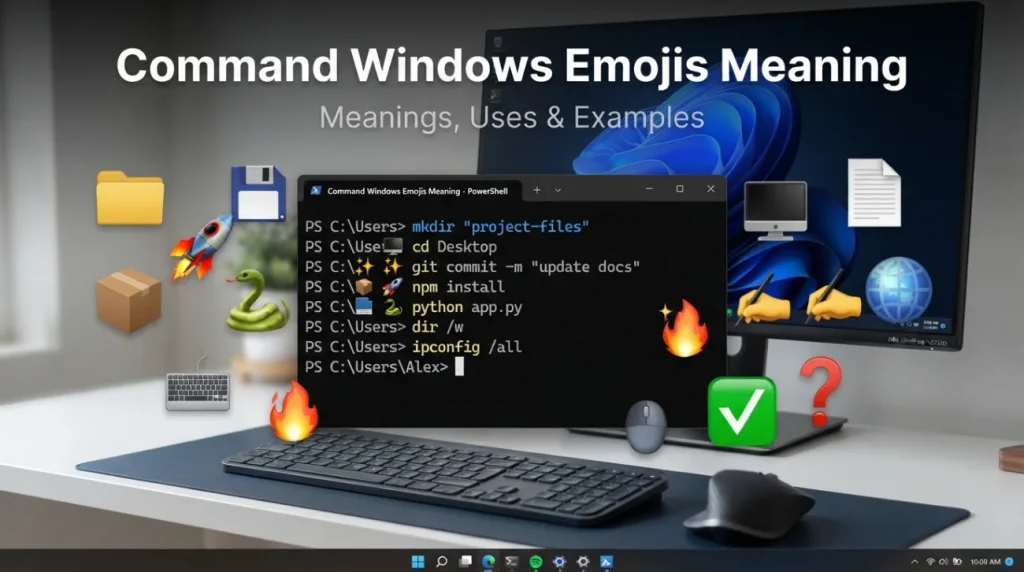 Command Windows emojis mean
