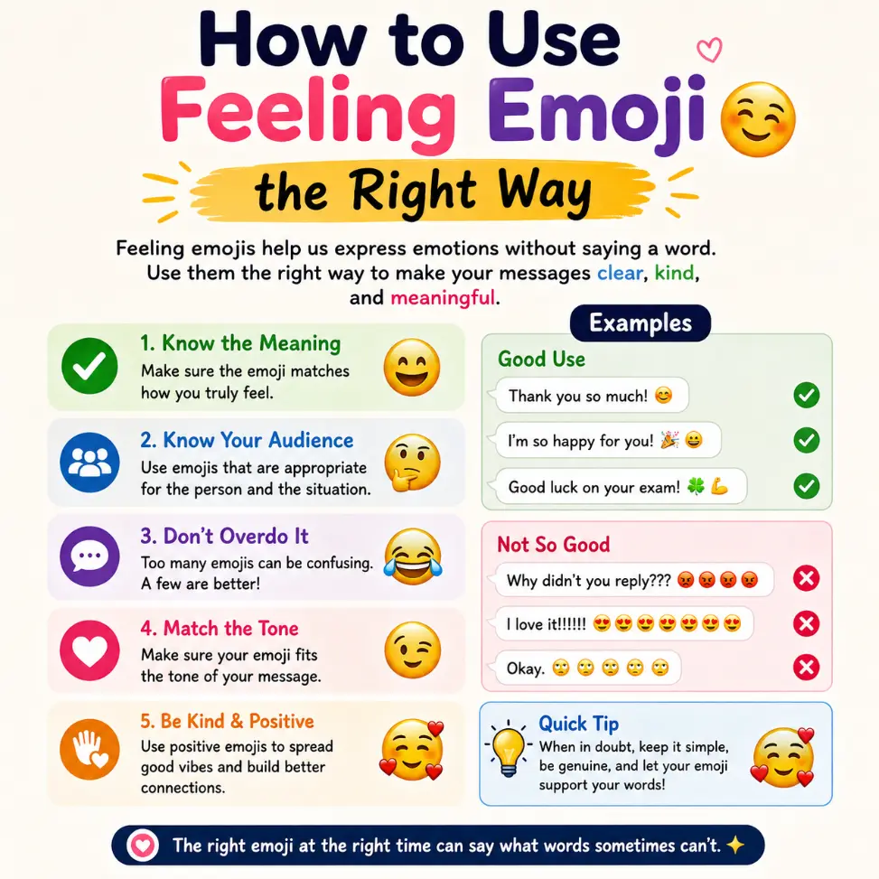 How to use feeling emoji the right way