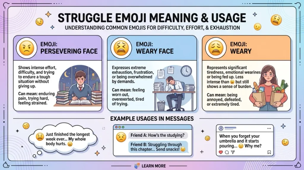 How to use struggle emoji the right way