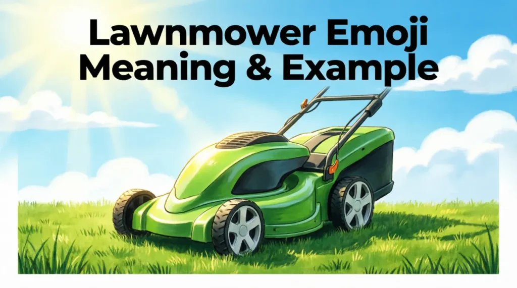 Lawnmower Emoji Meaning & Example