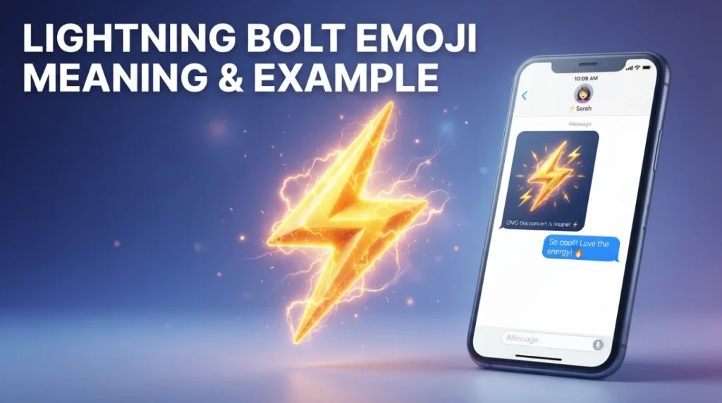 Lightning Bolt Emoji Meaning & Example