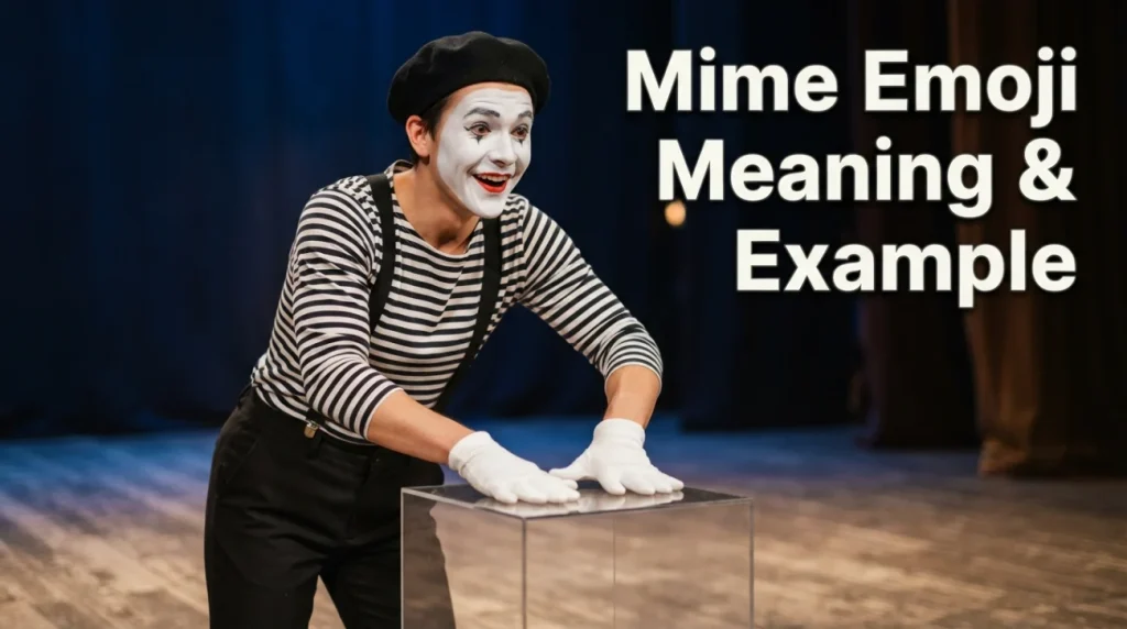 Mime Emoji Meaning & Example