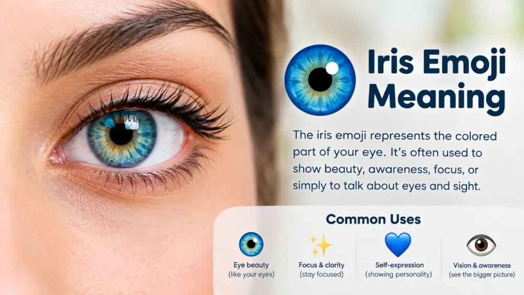 What do iris emoji mean