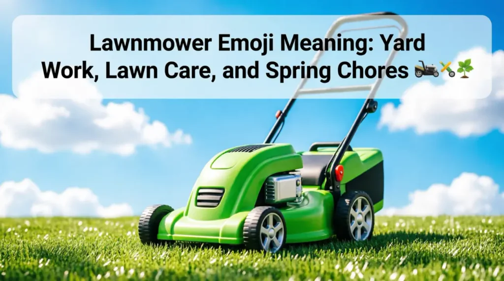 What do lawnmower emoji mean