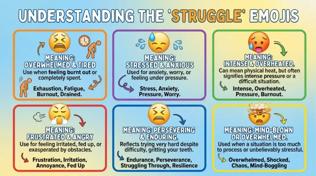 What do struggle emoji mean
