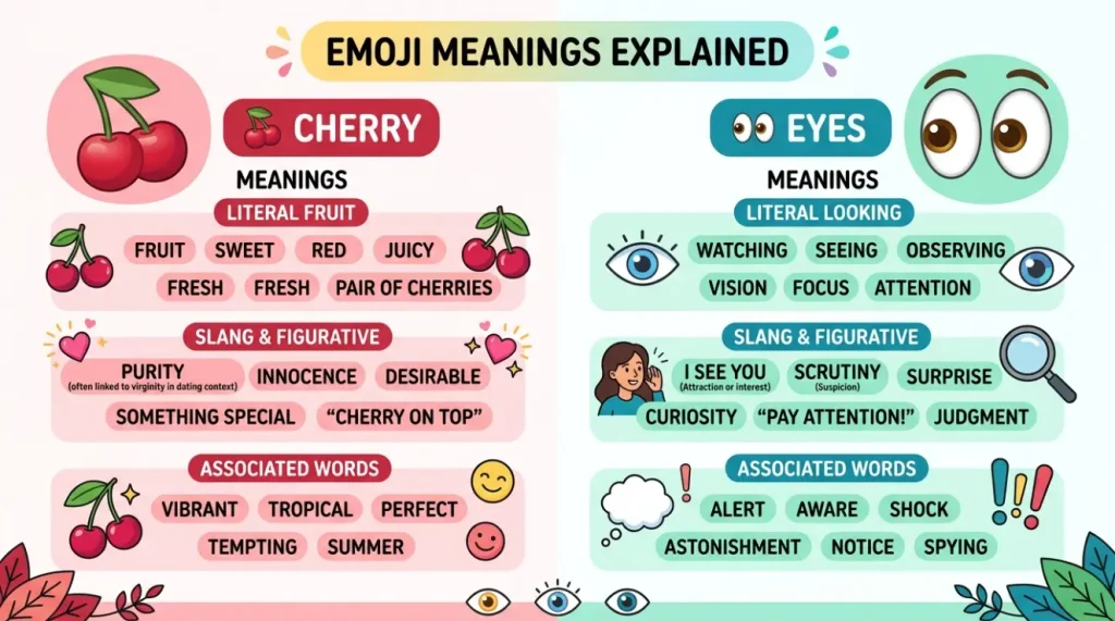 What do 🍒 and 👀 actually mean