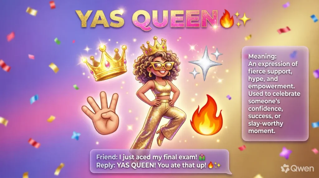 Yas Queen Emoji Meaning & Example